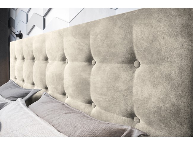 Łóżko tapicerowane Endo 180 Riviera 21 jasny beż