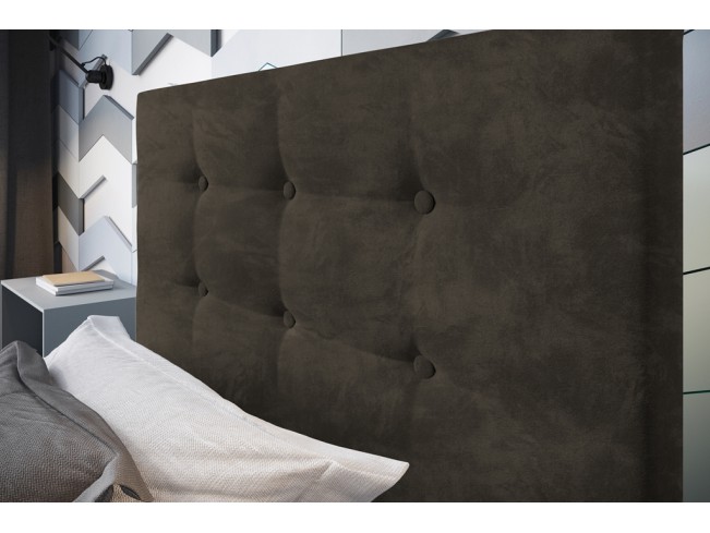 Łóżko tapicerowane Endo 90 Riviera 26 ciemny brąz