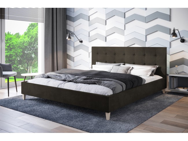 Łóżko tapicerowane Endo 180 Riviera 26 ciemny brąz