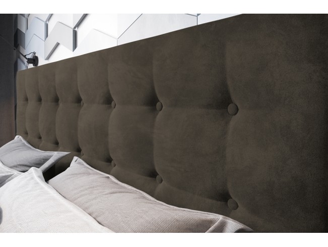 Łóżko tapicerowane Endo 180 Riviera 26 ciemny brąz