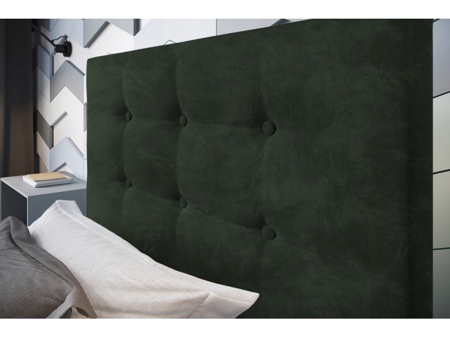 Łóżko tapicerowane Endo 120 Riviera 38 ciemny zielony