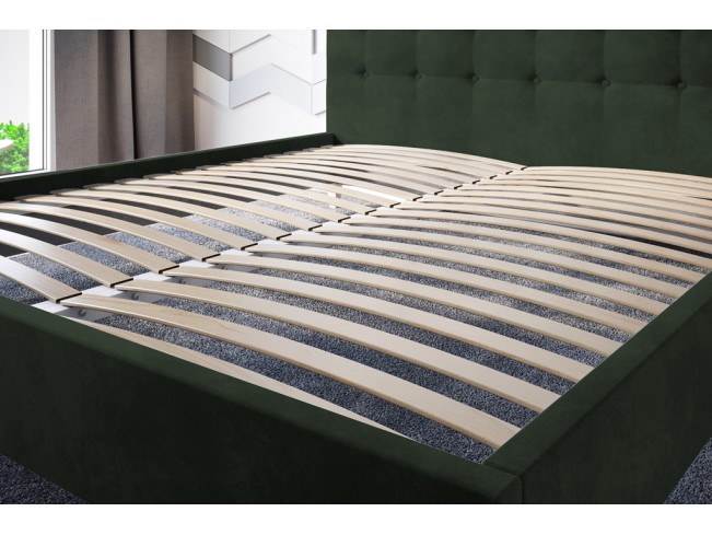 Łóżko tapicerowane Endo 140 Riviera 38 ciemny zielony