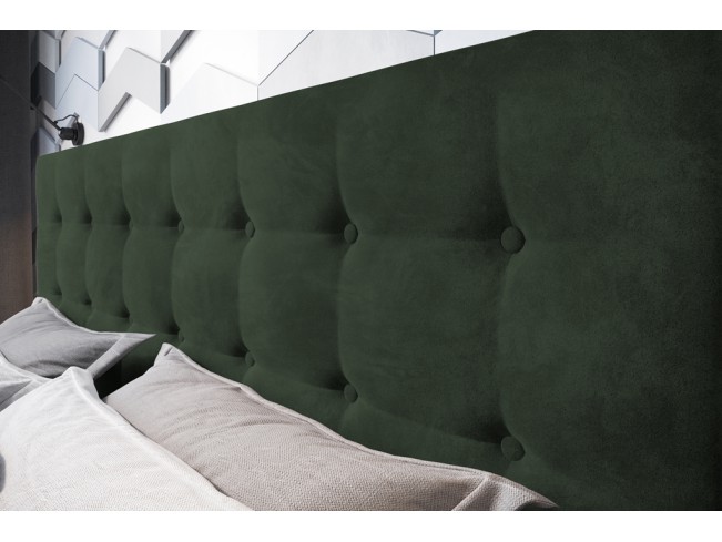 Łóżko tapicerowane Endo 160 Riviera 38 ciemny zielony