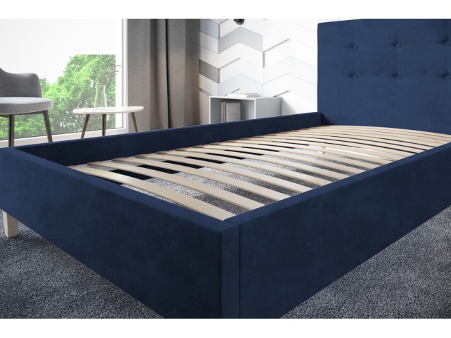 Łóżko tapicerowane Endo 90 Riviera 81 granatowy