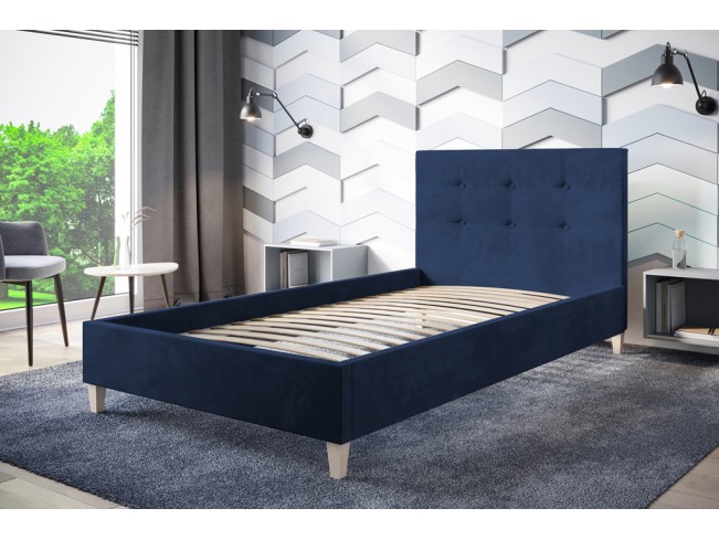 Łóżko tapicerowane Endo 90 Riviera 81 granatowy