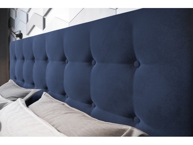 Łóżko tapicerowane Endo 140 Riviera 81 granatowy