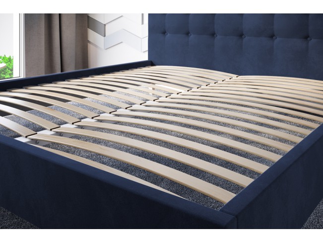 Łóżko tapicerowane Endo 180 Riviera 81 granatowy