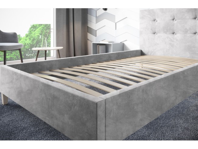 Łóżko tapicerowane Endo 80 Riviera 82 jasny szary