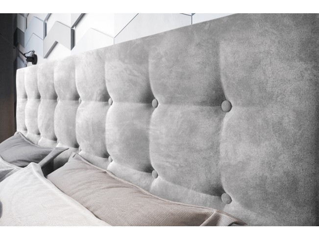 Łóżko tapicerowane Endo 140 Riviera 82 jasny szary