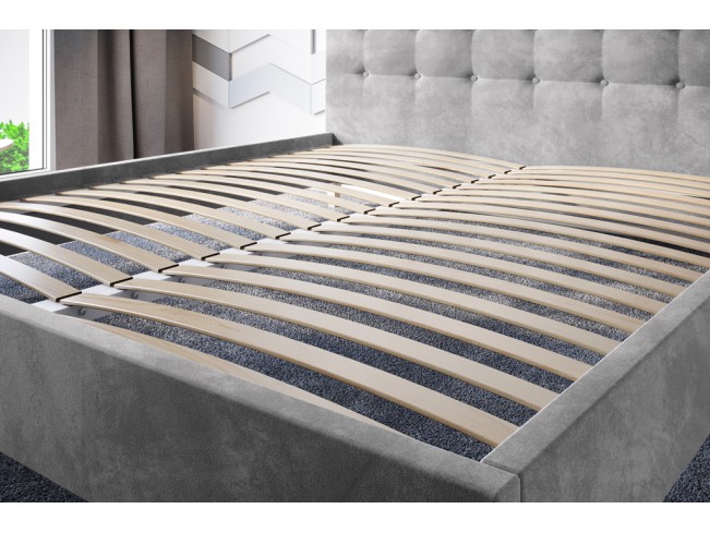 Łóżko tapicerowane Endo 180 Riviera 82 jasny szary