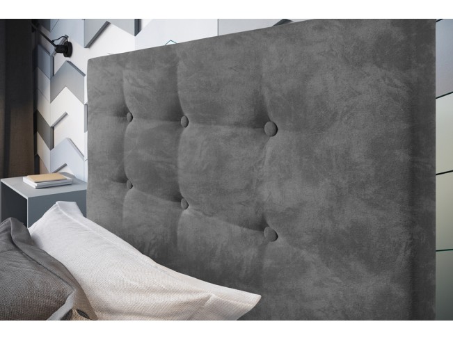 Łóżko tapicerowane Endo 80 Riviera 91 szary
