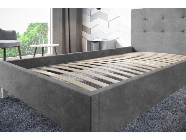 Łóżko tapicerowane Endo 120 Riviera 91 szary