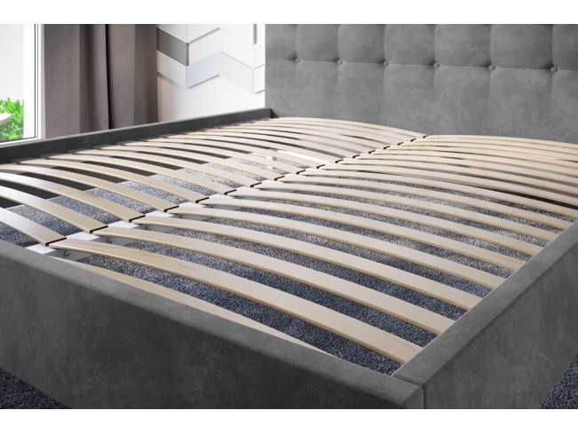 Łóżko tapicerowane Endo 140 Riviera 91 szary