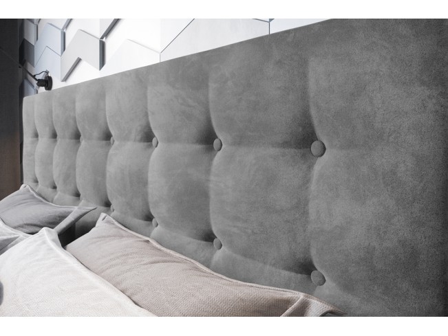 Łóżko tapicerowane Endo 180 Riviera 91 szary