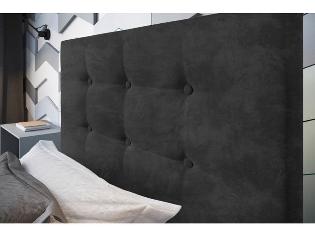Łóżko tapicerowane Endo 80 Riviera 95 ciemny szary