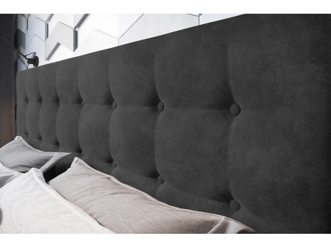Łóżko tapicerowane Endo 180 Riviera 95 ciemny szary