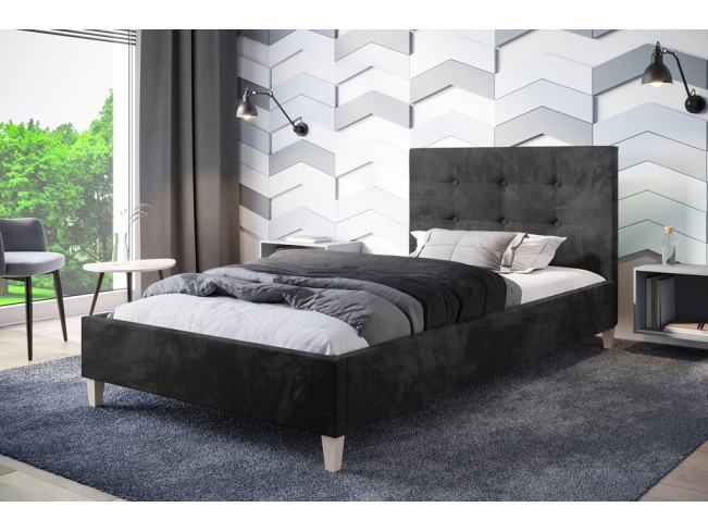 Łóżko tapicerowane Endo 80 Riviera 100 czarny