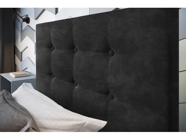 Łóżko tapicerowane Endo 90 Riviera 100 czarny