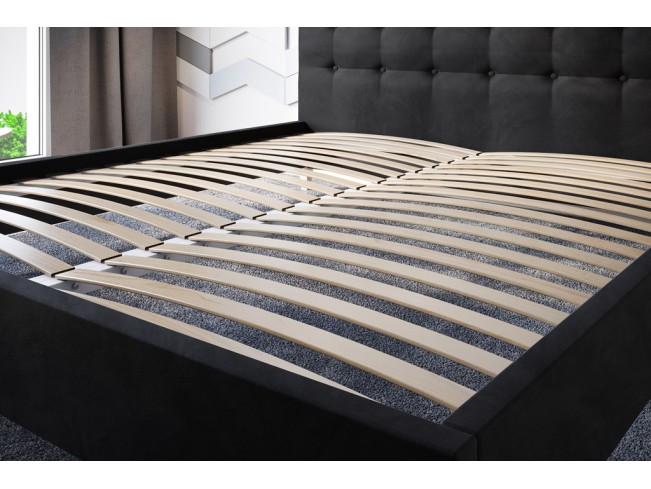 Łóżko tapicerowane Endo 160 Riviera 100 czarny