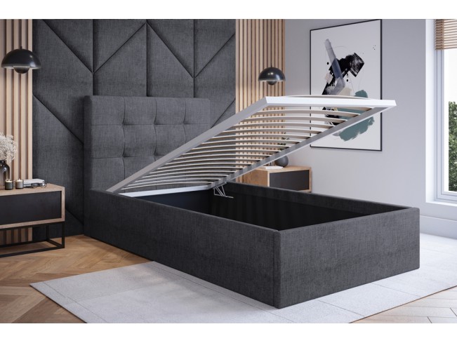 Łóżko tapicerowane Timo 90 Sawana 05 szary