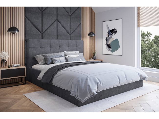 Łóżko tapicerowane Timo 140 Sawana 05 szary