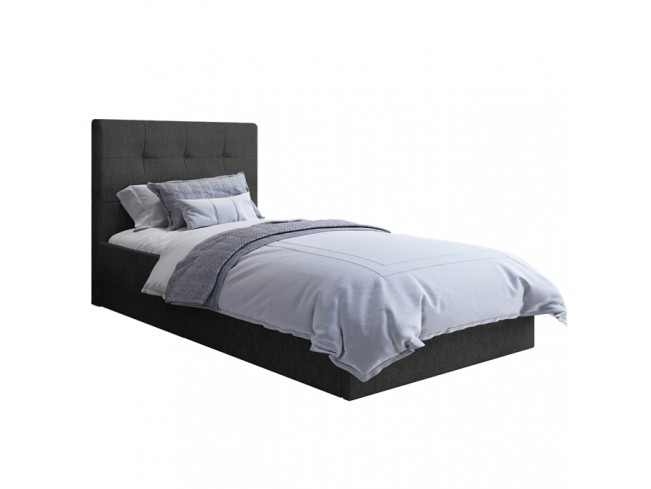 Łóżko tapicerowane Timo 120 Sawana 14 czarny - widok z przodu