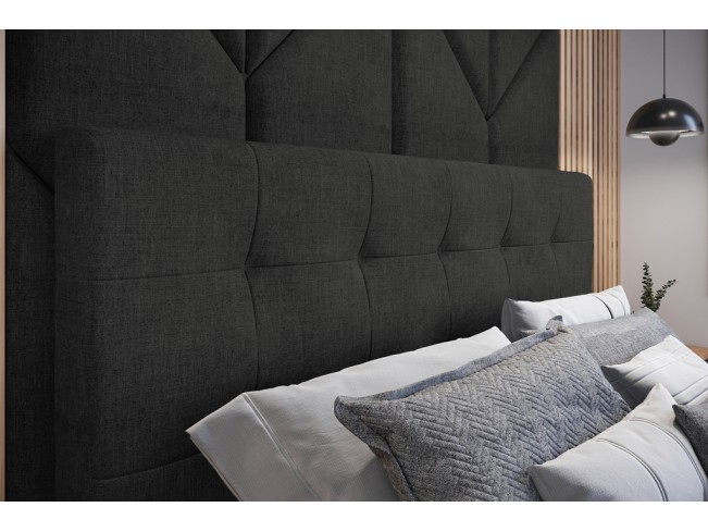 Łóżko tapicerowane Timo 160 Sawana 14 czarny