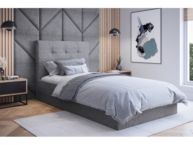 Łóżko tapicerowane Timo 80 Sawana 21 jasny szary