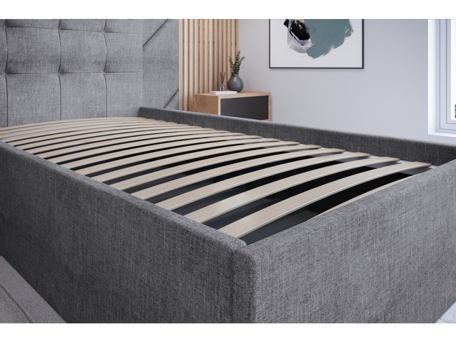 Łóżko tapicerowane Timo 80 Sawana 21 jasny szary