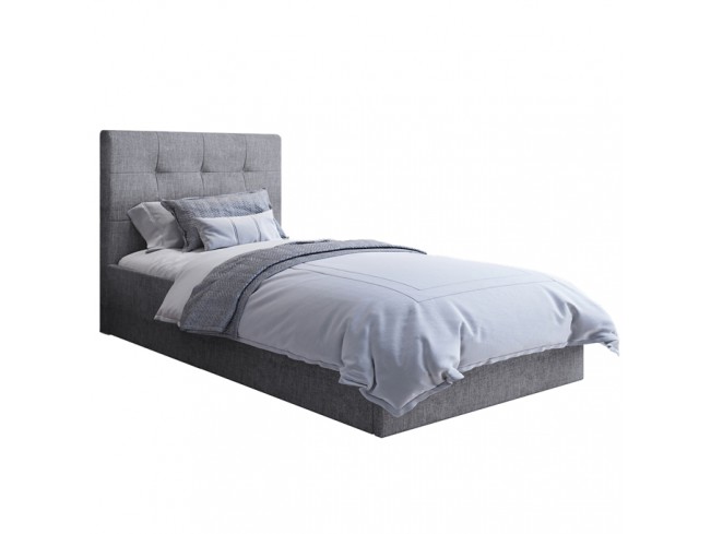 Łóżko tapicerowane Timo 90 Sawana 21 jasny szary - widok z przodu