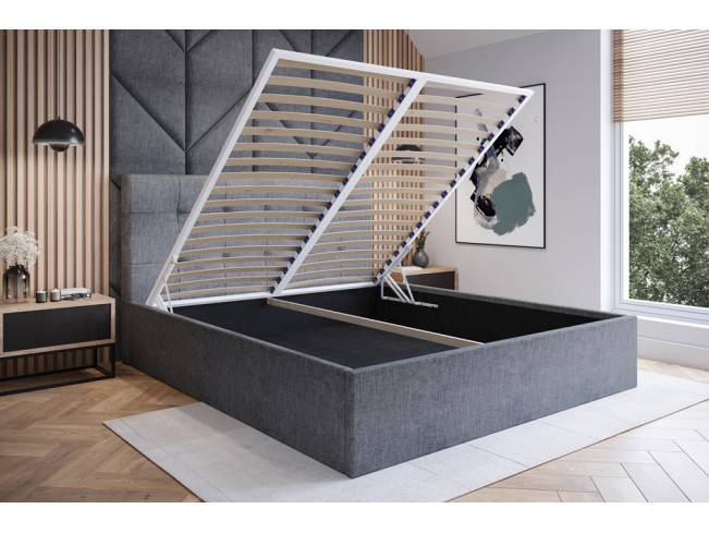 Łóżko tapicerowane Timo 180 Sawana 21 jasny szary