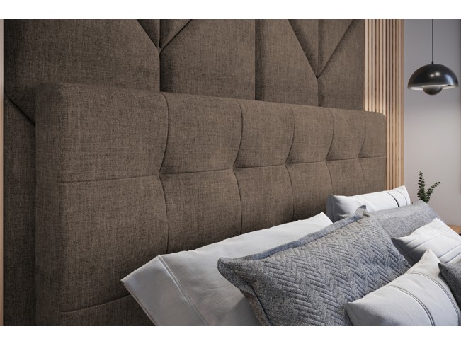 Łóżko tapicerowane Timo 160 Sawana 25 ciepły brąz