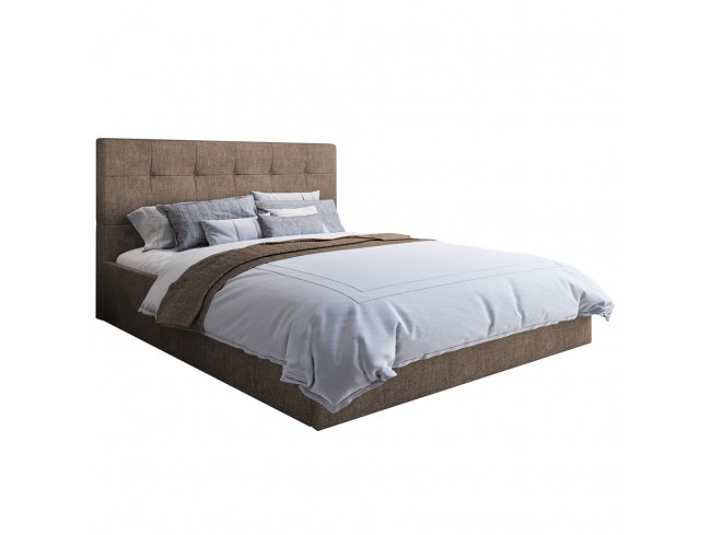 Łóżko tapicerowane Timo 180 Sawana 25 ciepły brąz - widok frontu