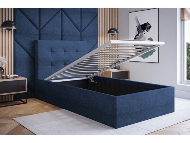 Łóżko tapicerowane Timo 80 Sawana 80 niebieski jeans