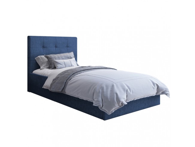 Łóżko tapicerowane Timo 90 Sawana 80 niebieski jeans - widok frontu