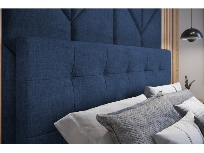 Łóżko tapicerowane Timo 140 Sawana 80 niebieski jeans