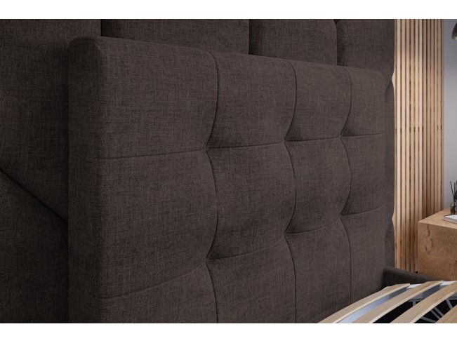 Łóżko tapicerowane Timo 90 Inari 24 mleczna czekolada