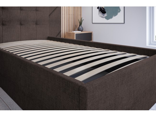 Łóżko tapicerowane Timo 90 Inari 24 mleczna czekolada