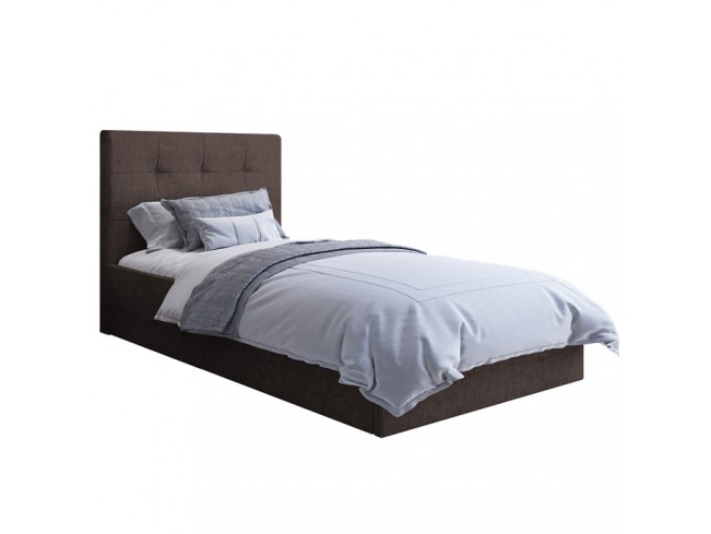 Łóżko tapicerowane Timo 90 Inari 24 mleczna czekolada - widok z przodu