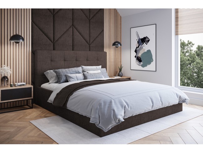 Łóżko tapicerowane Timo 180 Inari 24 mleczna czekolada