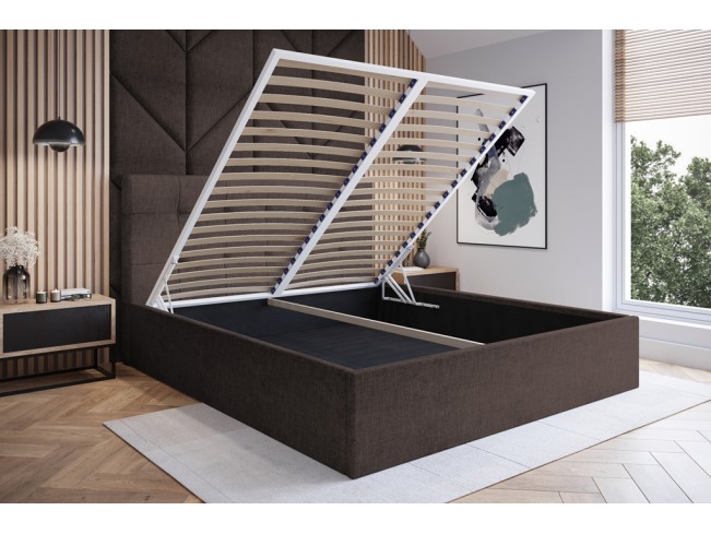 Łóżko tapicerowane Timo 180 Inari 24 mleczna czekolada