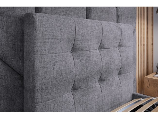 Łóżko tapicerowane Timo 90 Inari 91 jasny szary