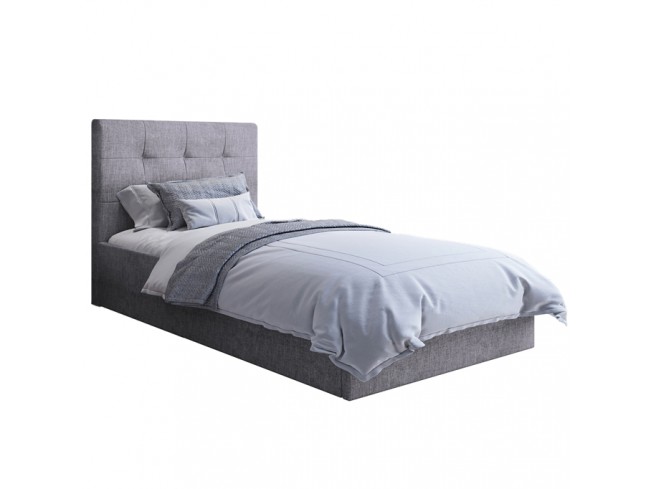Łóżko tapicerowane Timo 90 Inari 91 jasny szary - widok z przodu