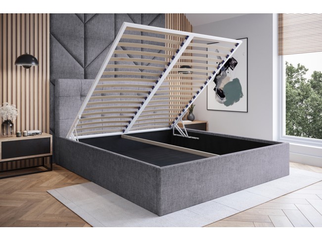 Łóżko tapicerowane Timo 140 Inari 91 jasny szary