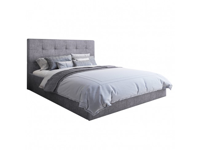 Łóżko tapicerowane Timo 180 Inari 91 jasny szary - widok z przodu