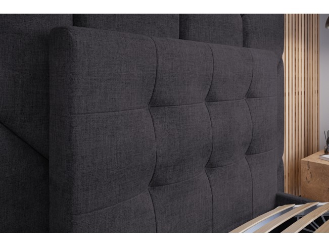 Łóżko tapicerowane Timo 80 Inari 96 ciemny szary