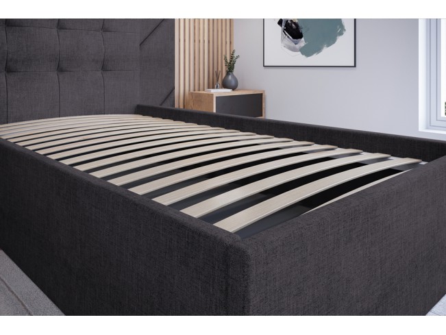 Łóżko tapicerowane Timo 90 Inari 96 ciemny szary