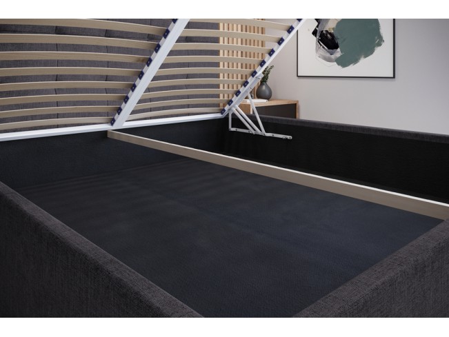 Łóżko tapicerowane Timo 140 Inari 96 ciemny szary