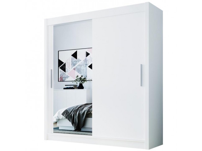 Szafa przesuwna Doti 1 150 biały mat - widok ogólny