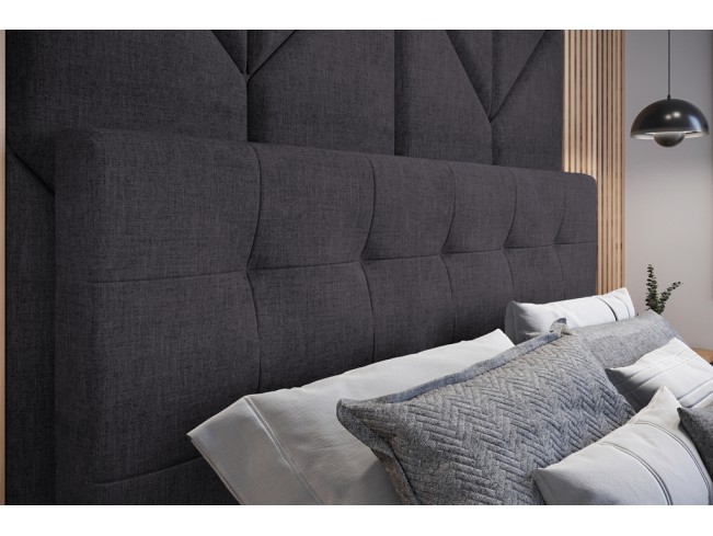 Łóżko tapicerowane Timo 180 Inari 96 ciemny szary